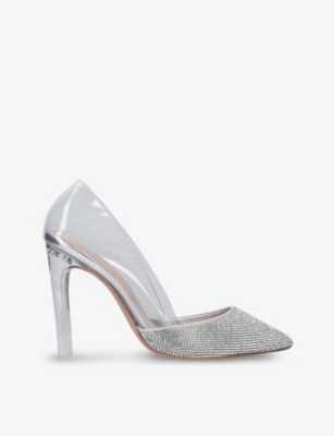 Violetta rhinestone-embellished perspex heeled courts(9454575)