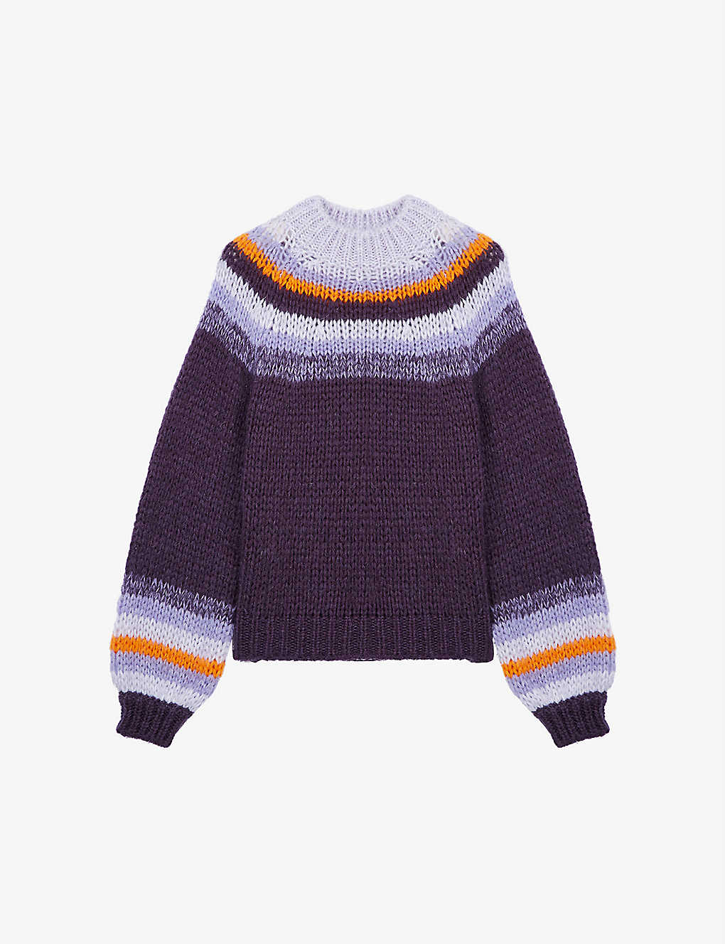 Meilleur striped jacquard knitted jumper(9462109)