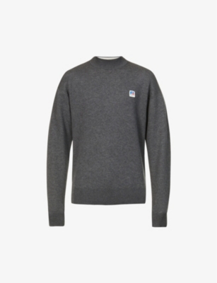 BOSS: BOSS x Russell Athletic logo-print wool-cotton sweatshirt