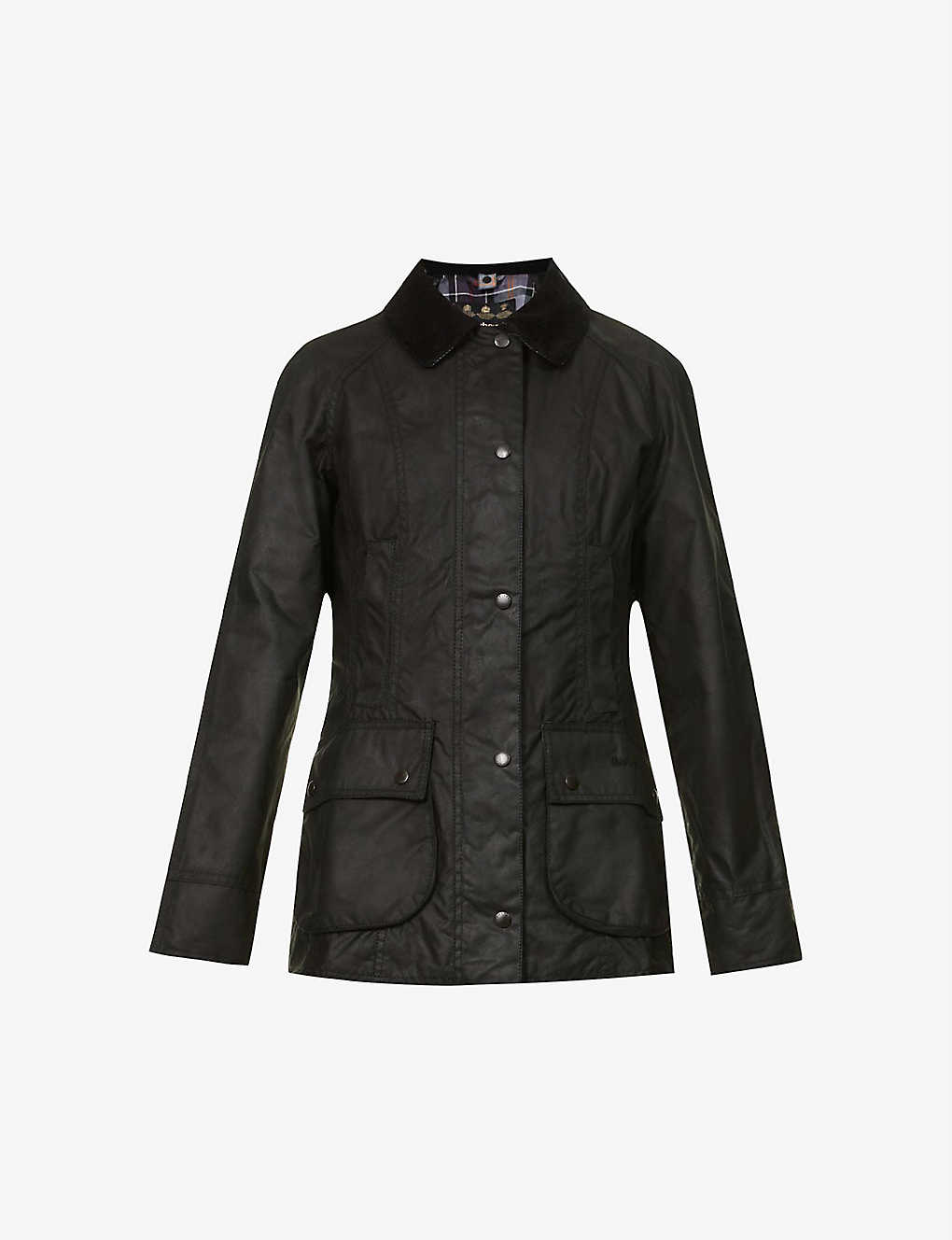 Beadnell tartan-lined waxed-cotton jacket(9405520)