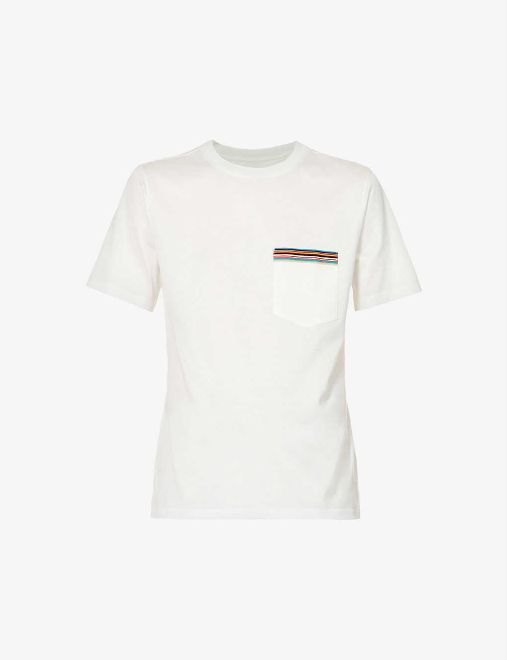 Stripe-pocket cotton-jersey T-shirt(9433404)