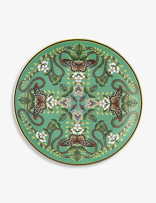 WEDGWOOD: Wonderlust Emerald Forest bone china plate 20cm