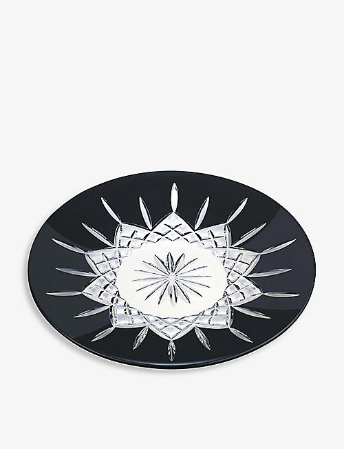 WATERFORD: Lismore Black decorative plate 30.5cm
