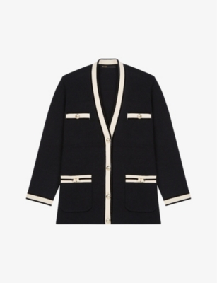 Mysteron V-neck woven cardigan(9408596)