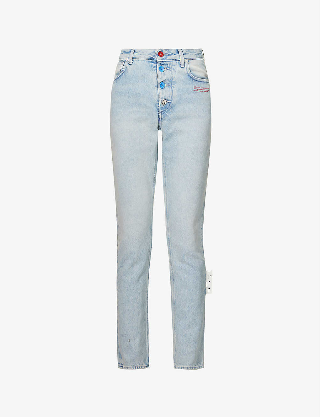 Logo-print straight-leg high-rise denim jeans(9432908)
