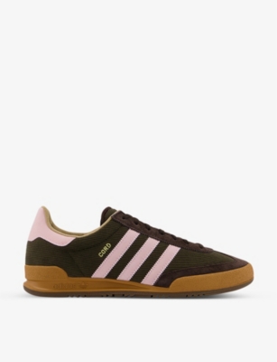 Cord leather low-top trainers(9433663)