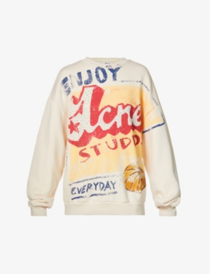 Acne Studios x Grant Levy-Lucero graphic-print cotton-jersey sweatshirt(9418368)