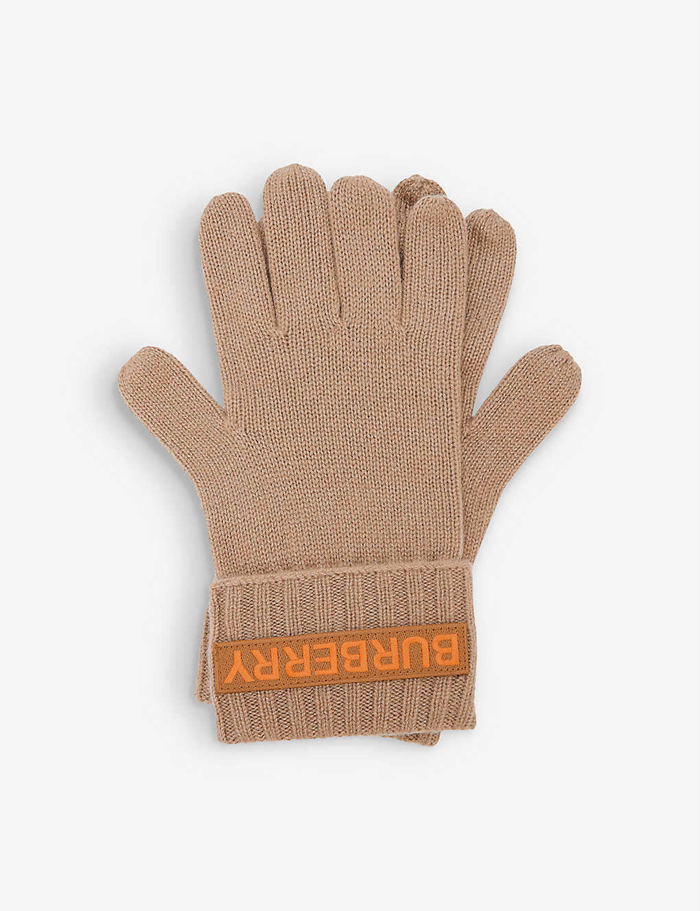 Logo-badge cashmere gloves(9468369)