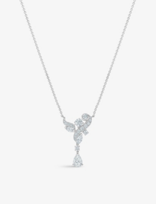DE BEERS JEWELLERS: Adonis Rose 18ct white-gold and 1.7ct diamond pendant necklace