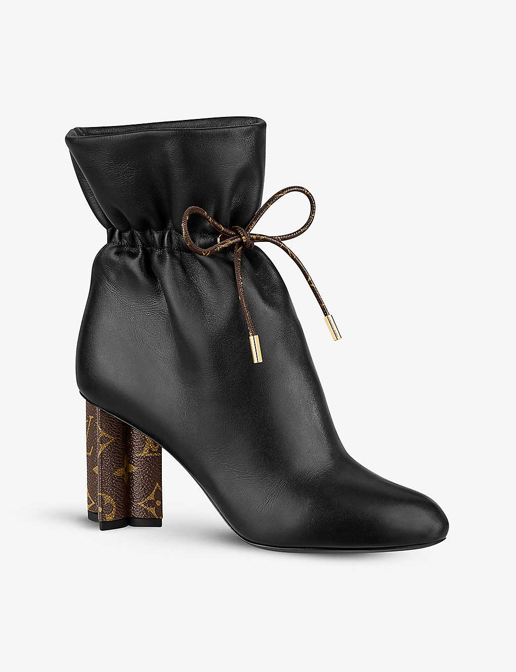 Silhouette drawstring leather ankle boots(9412450)
