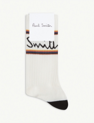 Logo-print stretch cotton-blend socks(9455119)
