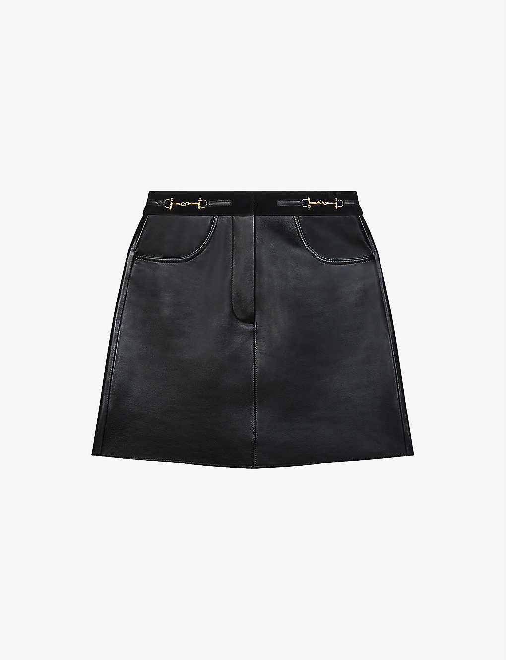 Emors horsebit-detail leather mini skirt(9478262)