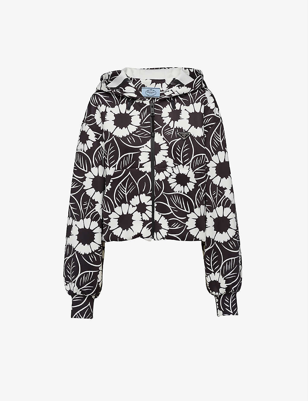 Floral-print recycled polyester-blend hoody(9404295)