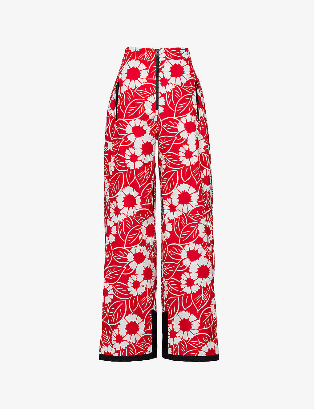 Floral-print wide-leg shell trousers(9404331)