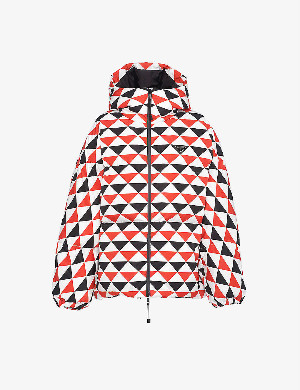 Geometric-print padded recycled-nylon jacket(9404284)