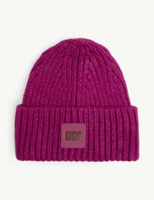 Logo-patch knitted beanie hat(9441349)