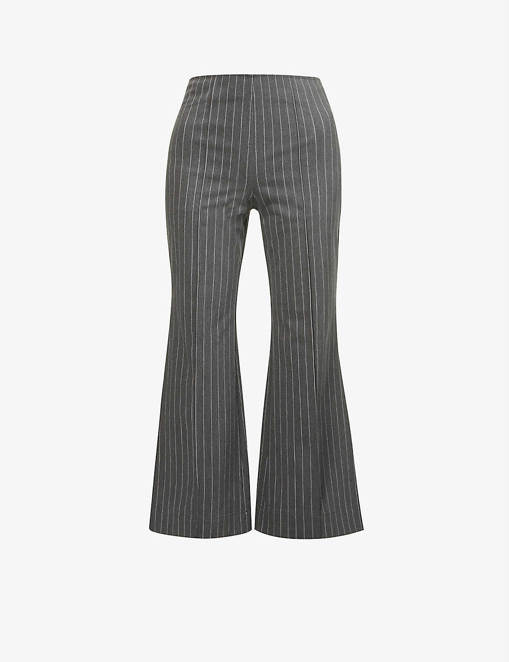 Striped kick-flare recycled polyester-blend trousers(9469194)