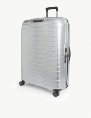 SAMSONITE: Spinner hard case 4 wheel expandable polypropylene cabin suitcase 81cm