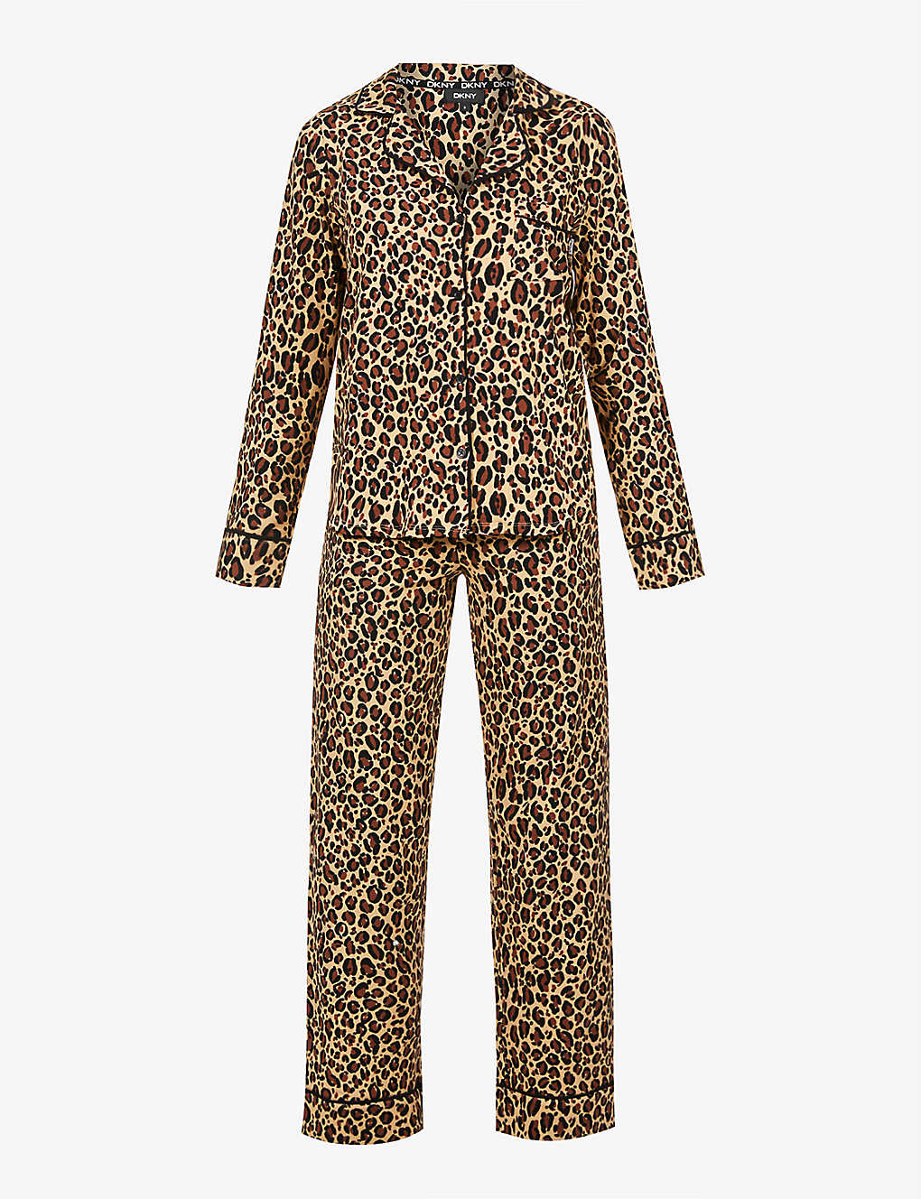 Leopard-print stretch-cotton jersey pyjama set(9441493)