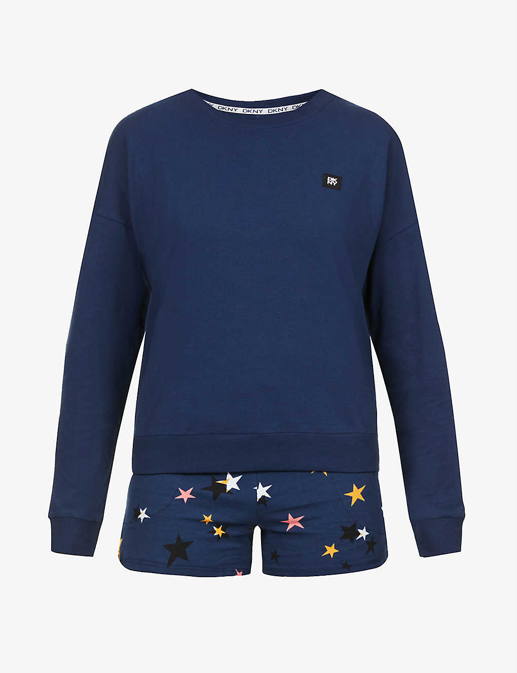 Star-print stretch-cotton jersey pyjama set(9441499)