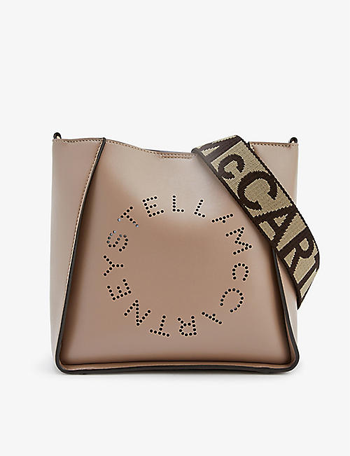 STELLA MCCARTNEY: Circle logo faux-leather cross-body tote bag