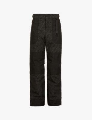 Brand-print straight-leg woven ski trousers(9445304)