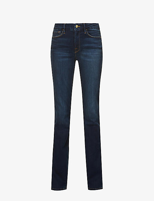 FRAME: Le Mini Boot boot-cut mid-rise stretch-organic denim jeans