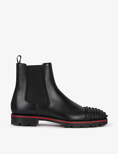 CHRISTIAN LOUBOUTIN: Melon Spikes flat ankle boots