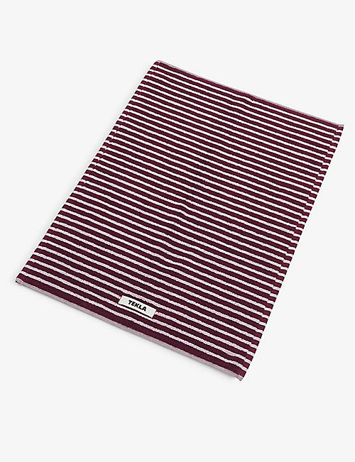 TEKLA: Striped organic-cotton bath mat 70cm x 50cm