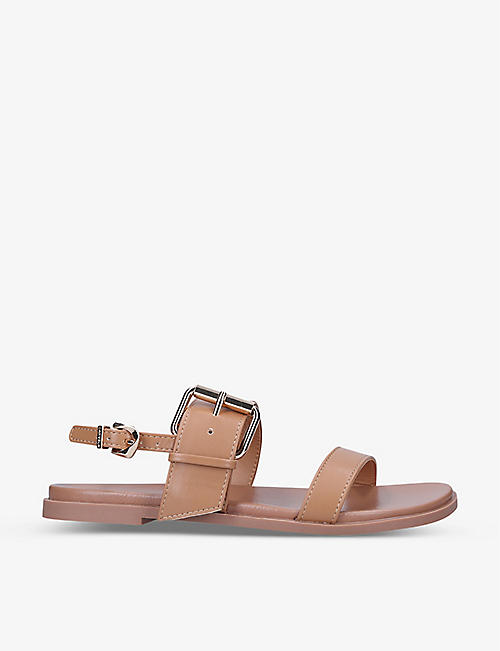 CARVELA: Berlin wide-strap faux-leather sandals