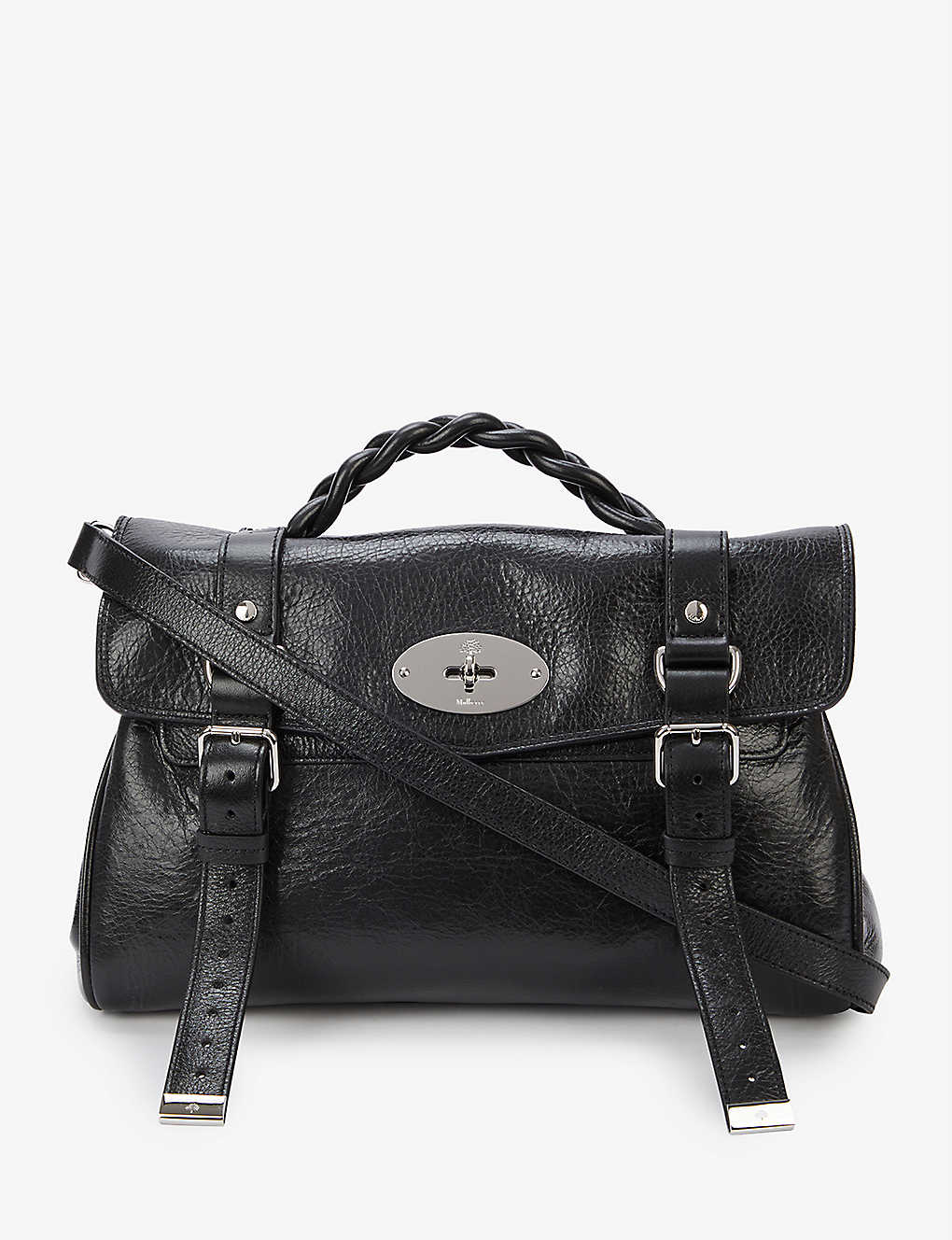 Alexa high-shine leather satchel bag(9466340)