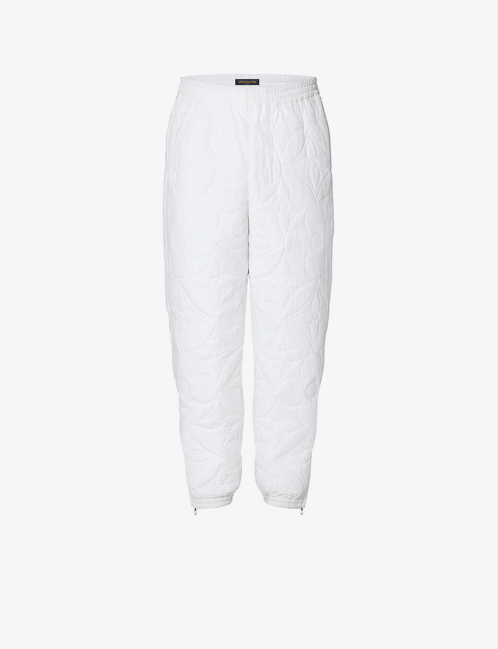 Floral quilted stretch-woven jogging bottoms(9438021)