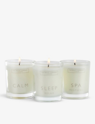 THE WHITE COMPANY: Spa Trio Votive scented candle set