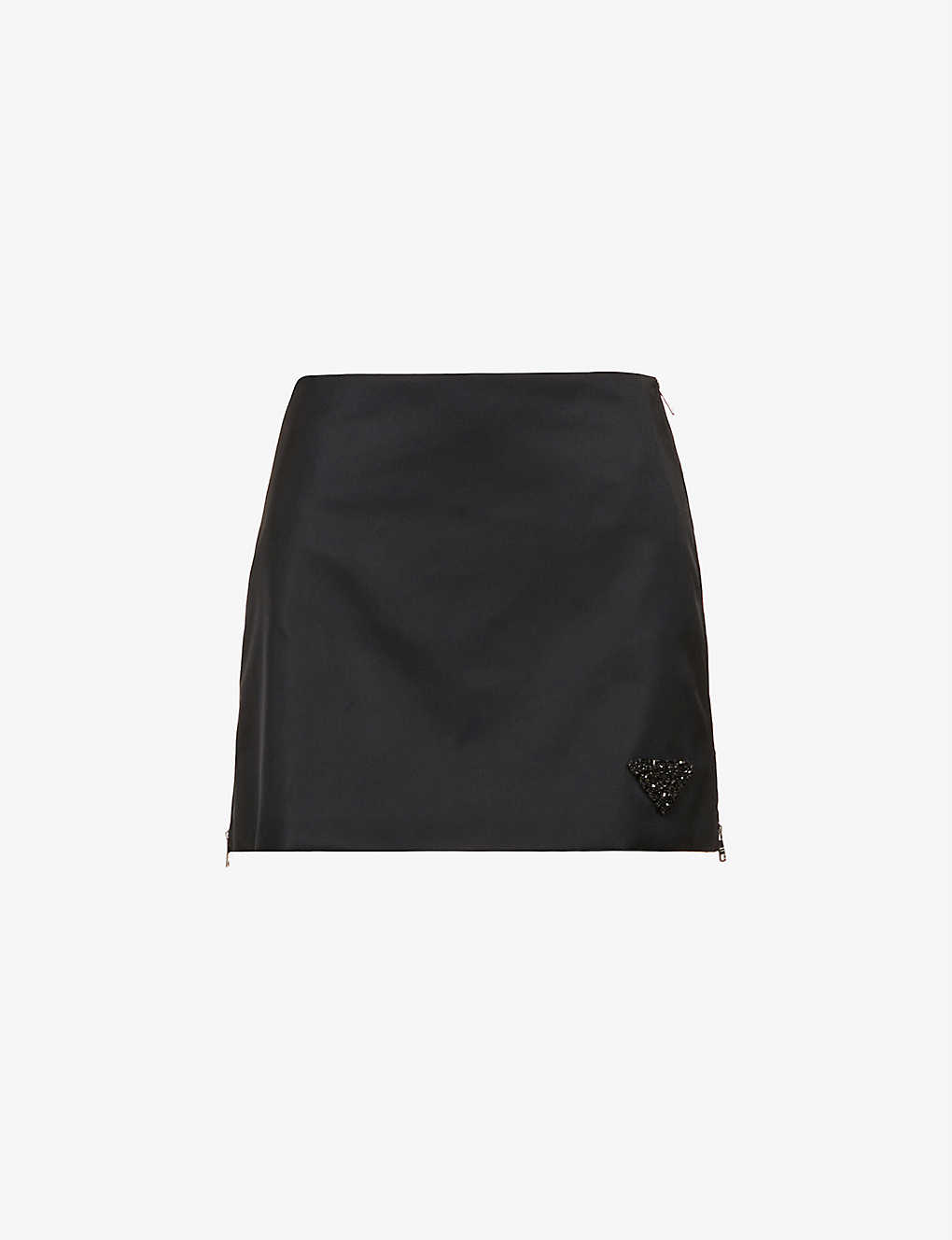 Bead-embellished recycled-nylon mini skirt(9469437)