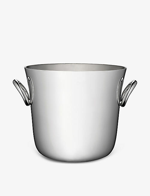 CHRISTOFLE: Vertigo twin-handle silver-plated alloy Champagne bucket