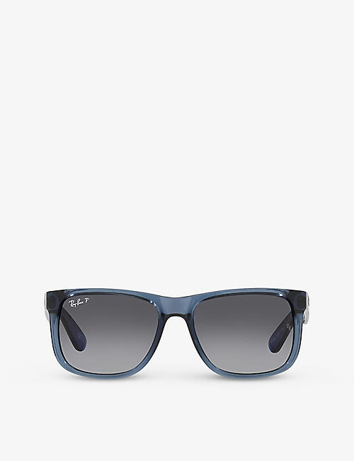 RAY-BAN: RB4165 Justin rectangle-frame acetate sunglasses