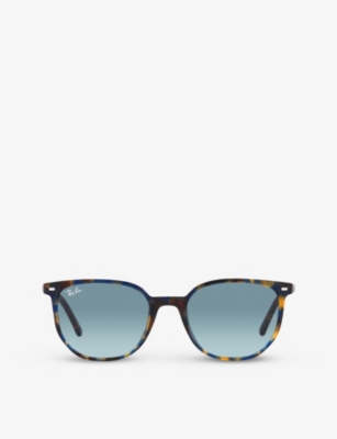 RAY-BAN: Elliot geometric-frame acetate sunglasses