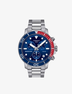 TISSOT: T1204171104103 Seastar 1000 Chronograph stainless steel quartz watch
