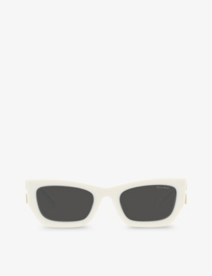 MIU MIU: MU 09WS rectangle-frame acetate sunglasses