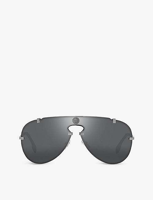 VERSACE: VE2243 mirrored aviator sunglasses