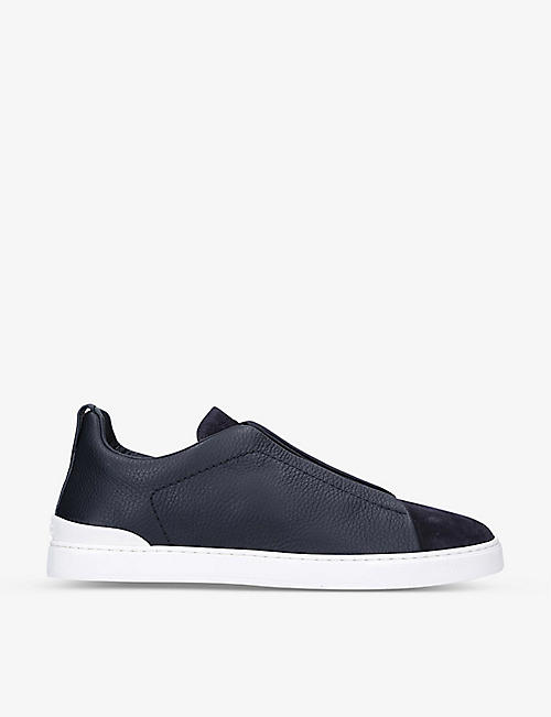ZEGNA: Triple Stitch leather and suede trainers