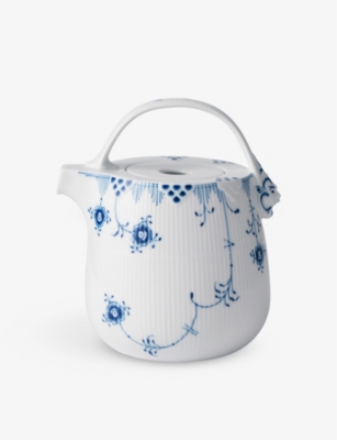 ROYAL COPENHAGEN: Blue Elements porcelain teapot 18cm