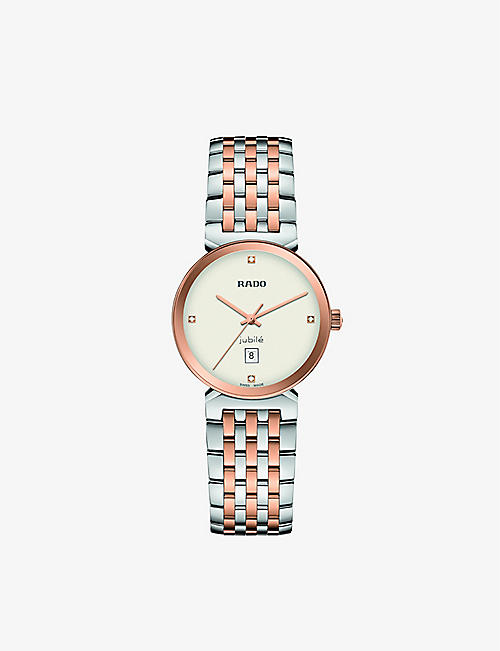 RADO: R48913723 Florence stainless-steel and full-cut diamond quartz watch