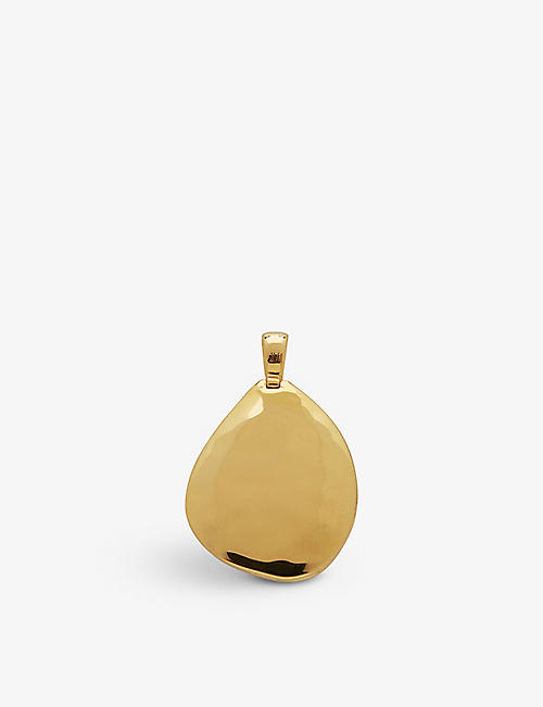 MONICA VINADER: Deia 18ct recycled yellow gold vermeil sterling silver locket