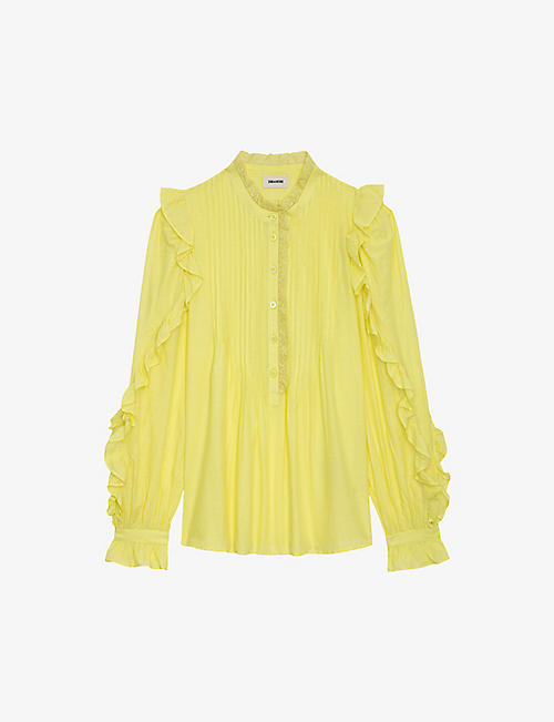 ZADIG&VOLTAIRE: Timmy Tomboy semi-sheer cotton-blend top