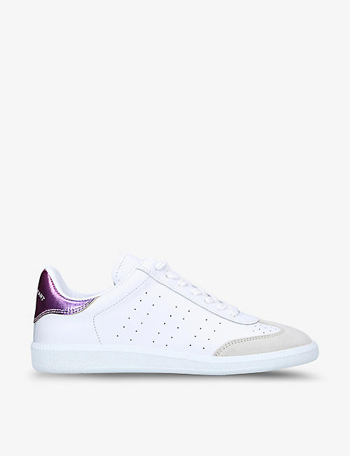 ISABEL MARANT: Bryce perforated leather trainers