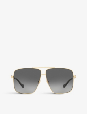 GUCCI: GG1087S metal-frame aviator sunglasses