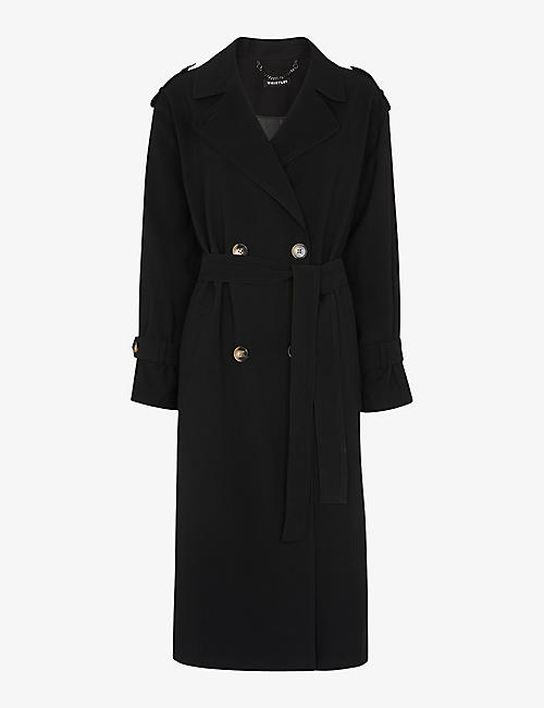 WHISTLES: Riley belted woven trench coat