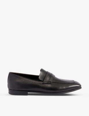 ZEGNA: L'Asola leather penny loafers