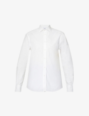 WITH NOTHING UNDERNEATH: The Boyfriend long-sleeved organic-cotton shirt